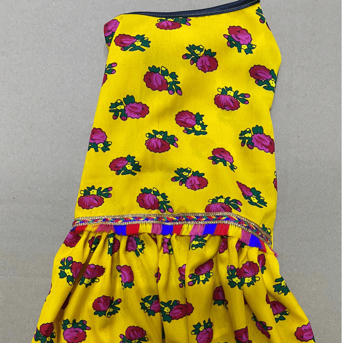 Traditional Dress For Pet Yellow Type 1 Large