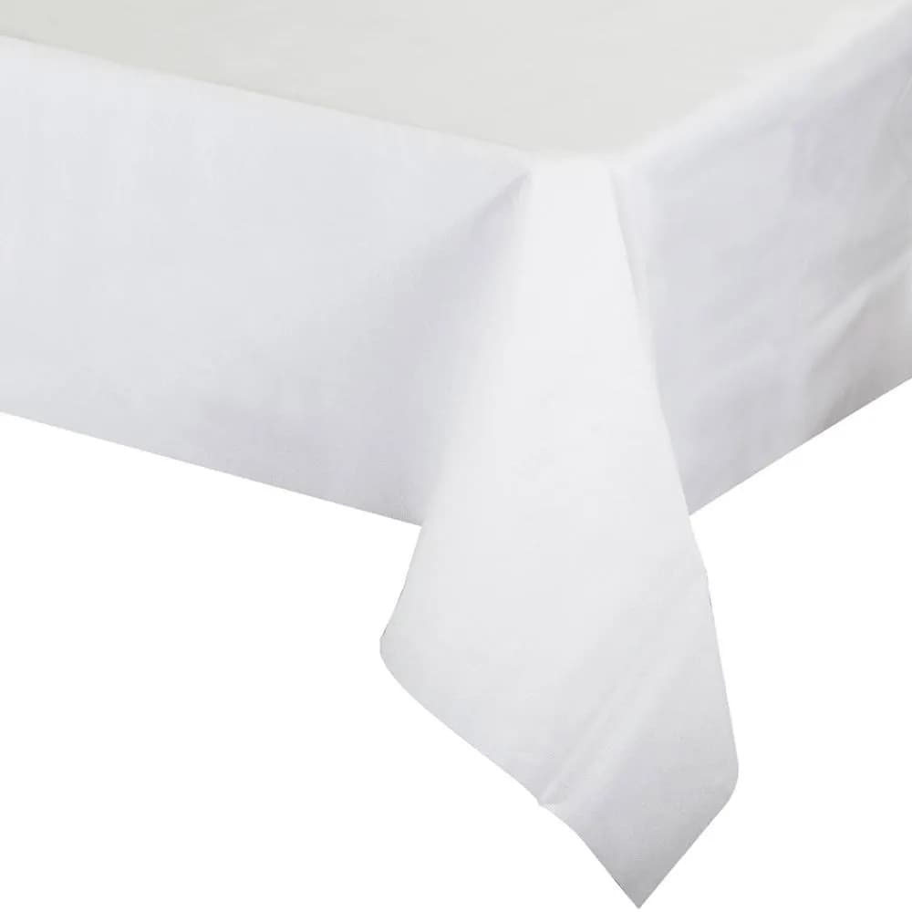 White Plastic Table Cover