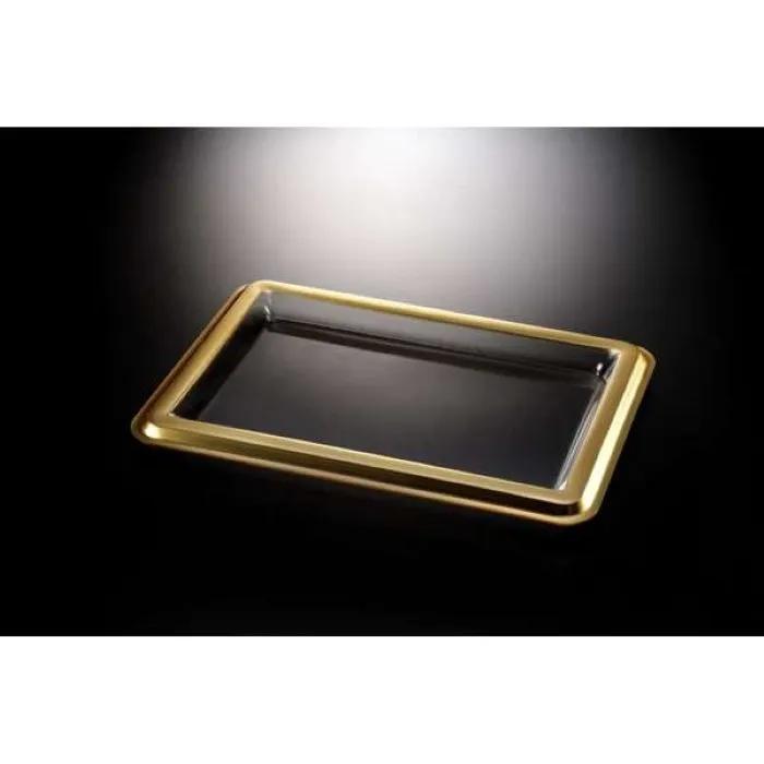 Vague Ac. Tray Golden border 500*360*H40*T3mm-02-1165G