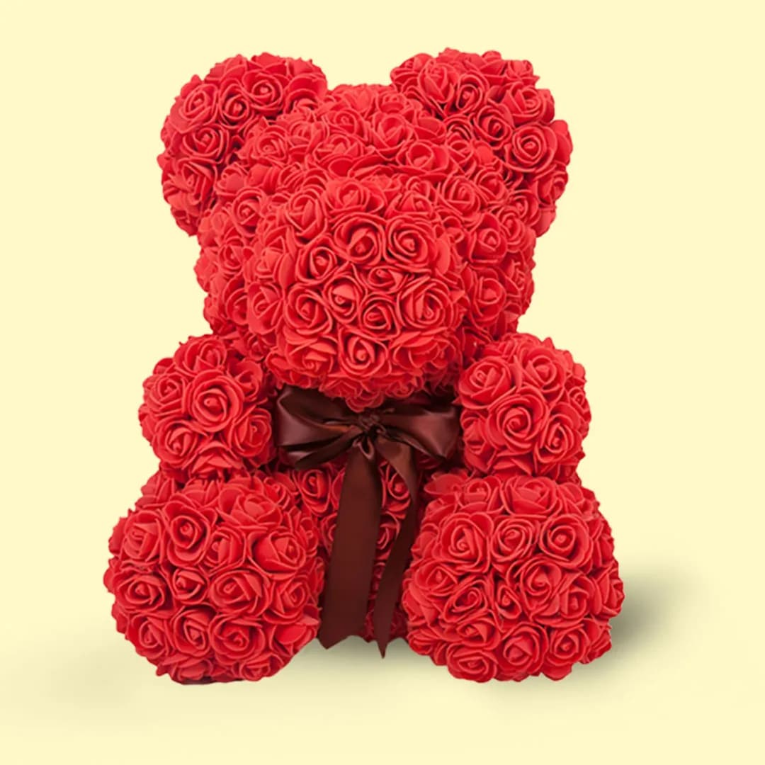 Red Foam Rose Teddy Bear