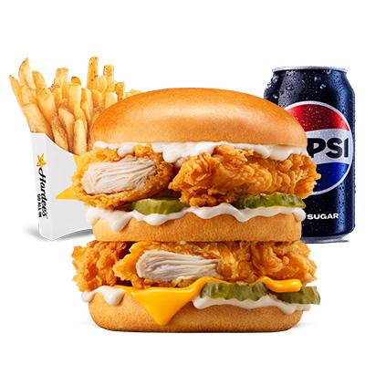 Double Hardee Chicken Combo - Regular